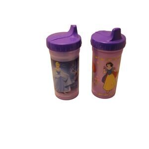 2 Playtex Insulator Vintage Disney princess 2005 Sippy Cups rare
